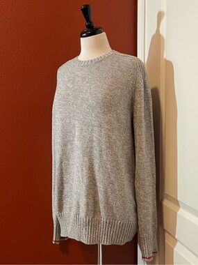 Icebreaker Merino Men’s Spire Crewe Heather Gray Wool Blend Crewneck Sweater